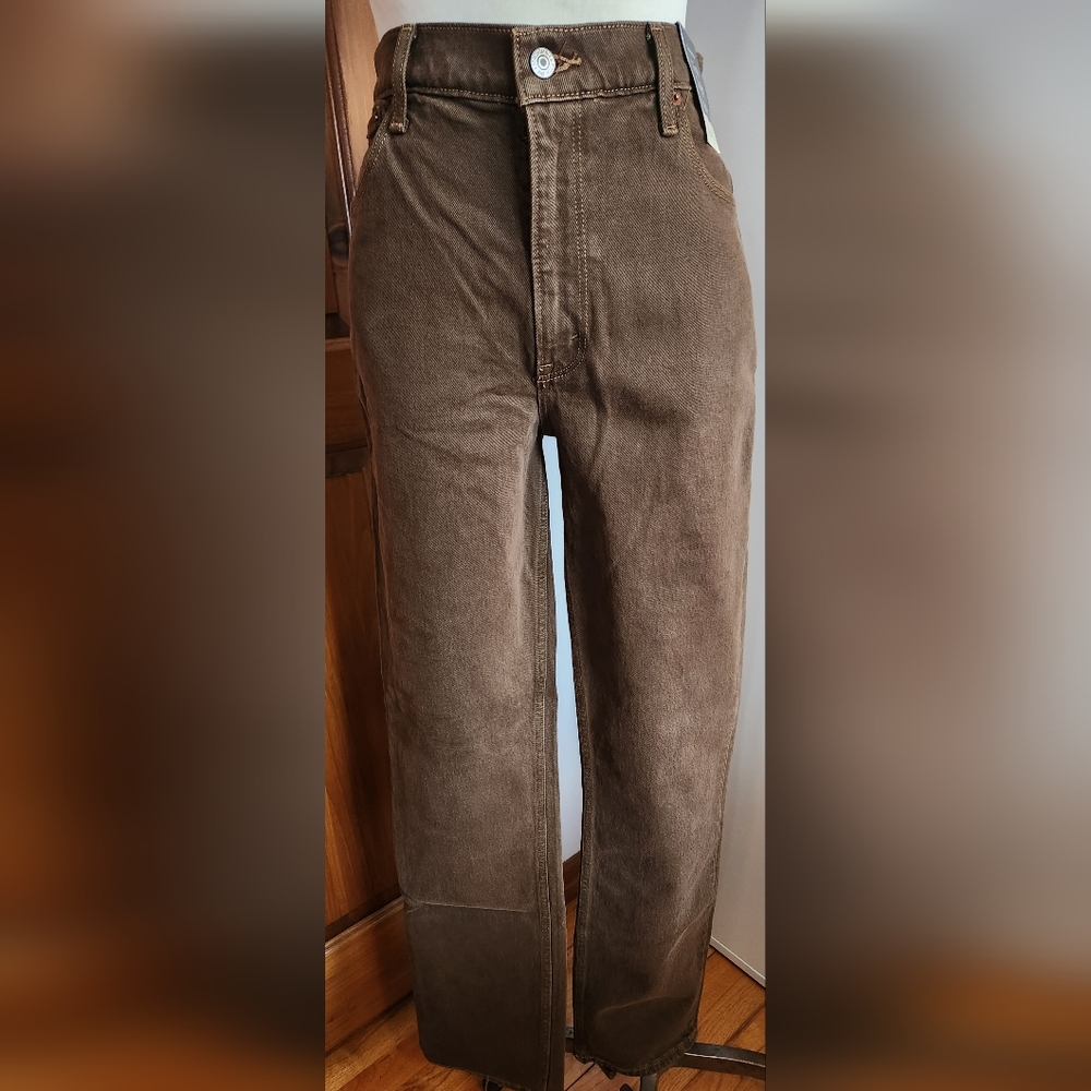 Abercrombie & Fitch High Rise Brown Jeans